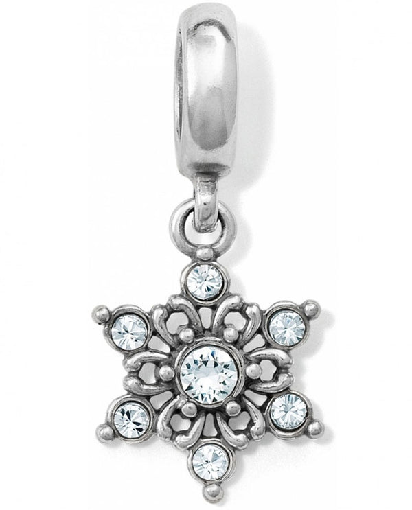 Brighton JC2502 Arctica Charm silver snowflake charm with Swarovski crystals