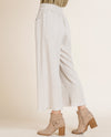 Wide Leg Frayed Hem Pant N6667 Oatmeal