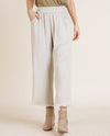 Wide Leg Frayed Hem Pant N6667 Oatmeal