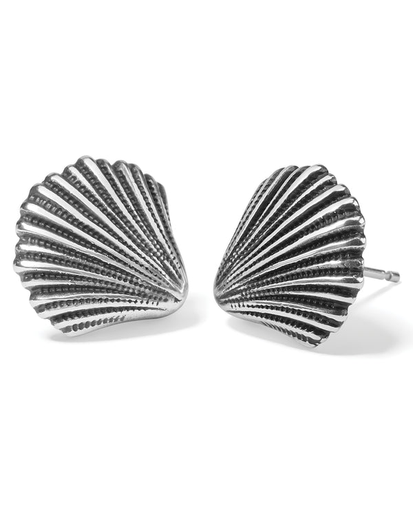 Brighton JA8720 Silver Shells Post Earrings