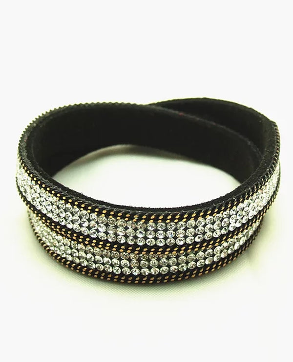 Chain Stone Wrap Bracelet STONE/CHAIN Black