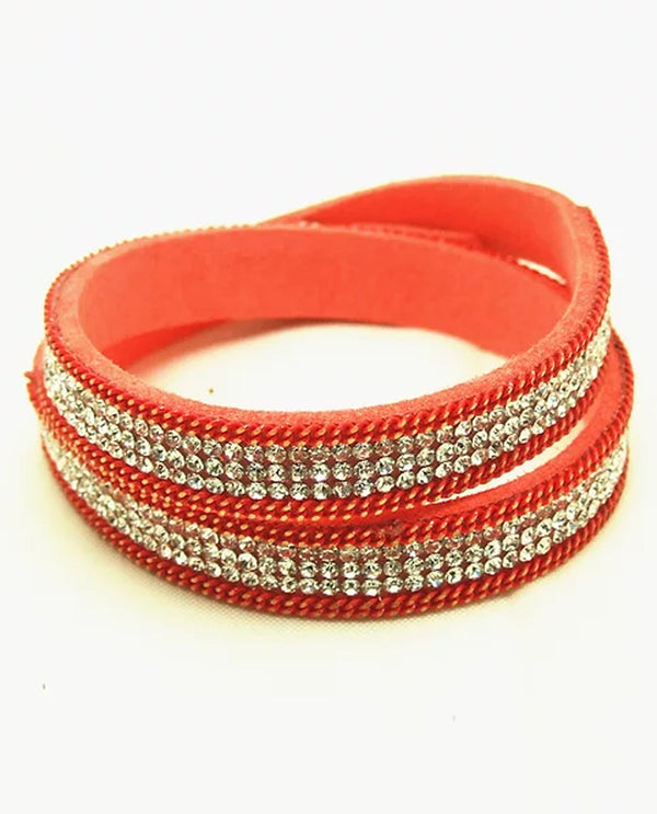 Chain Stone Wrap Bracelet STONE/CHAIN Coral