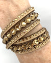 3 Row Big Stone Wrap Bracelet BIGSTONE Gold