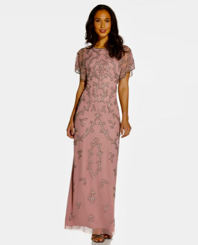 Adrianna Papell APIE208657 Beaded Column Dress Adrianna Papell APIE208657 Beaded Column Dress