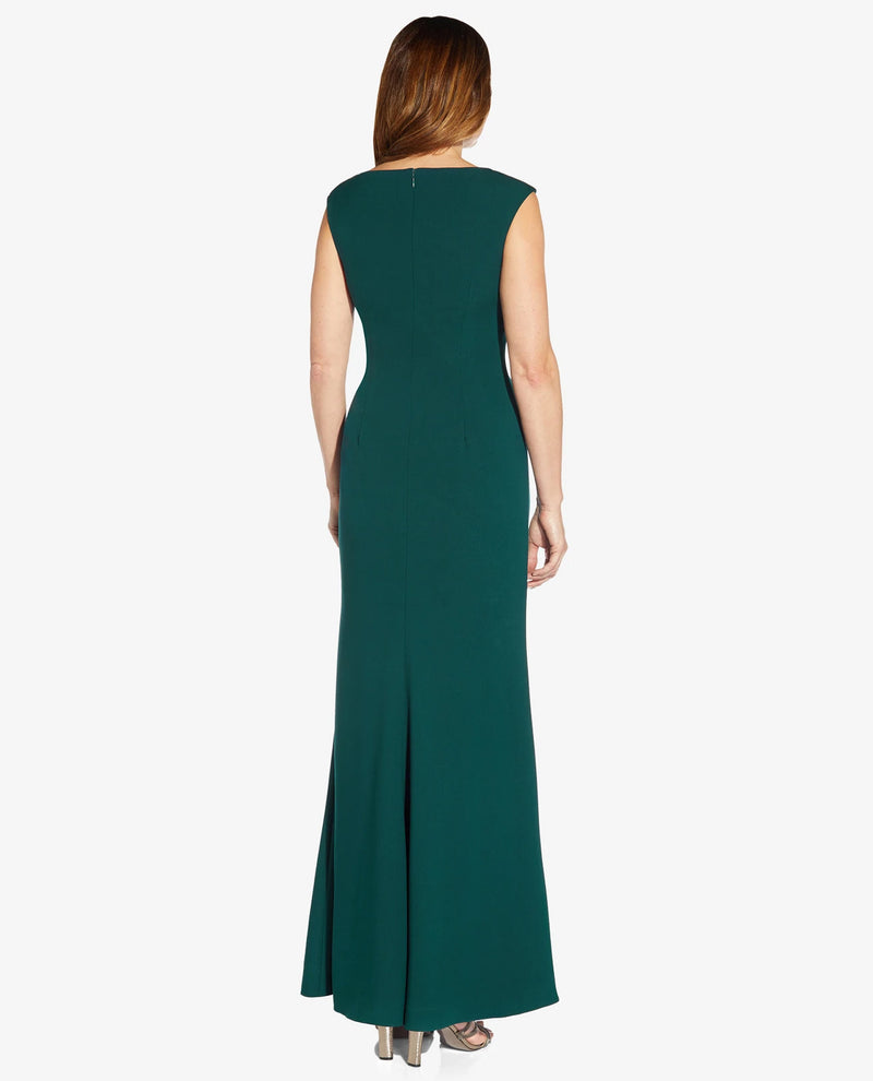 Adrianna Papell AP1E209234 Satin Crepe Sleeveless Adrianna Papell AP1E209234 Satin Crepe Sleeveless