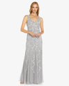 Adrianna Papell AP1E208549 Beaded Blouson Silver