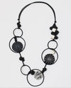 Monochromatic Disk Necklace TG21N14 Black