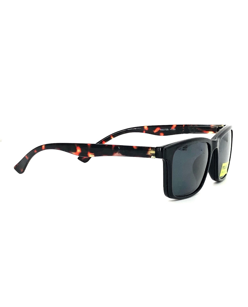 Reader With Detachable Magnetic Sunglasses R837SB Black & Brown