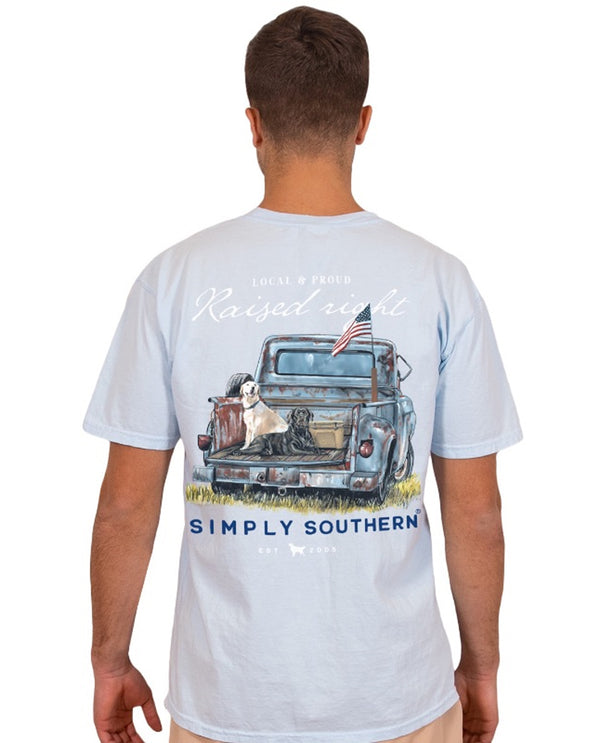 Labs & Flag In A Truck Tee TRUCK CHAMBRAY