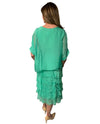 Made in Italy 64740 Long Ruffle With Sleeve Green