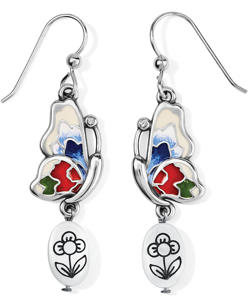 Brighton JA8803 Blossom Hill Butterfly Shell French Wire Earring