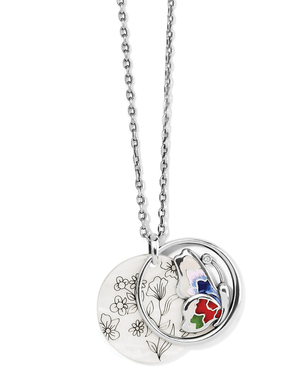 Brighton JM6533 Blossom Hill Butterfly & Shell Necklace