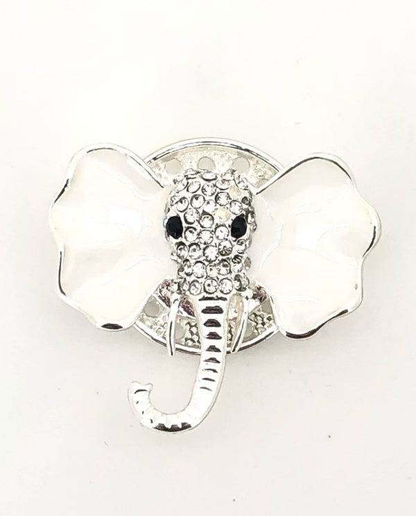 Elephant Magnetic Brooch MP125S Silver