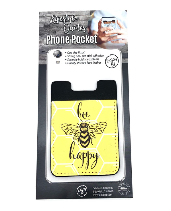 Lifestyle Quote Phone Pocket 203PH Bee