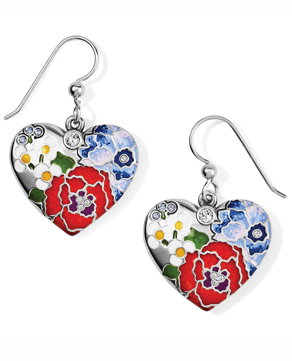 Brighton JA8793 Blossom Hill Heart French Wire Earrings