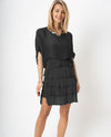 Made in Italy 64887 Short Ruffle With Sleeve Black