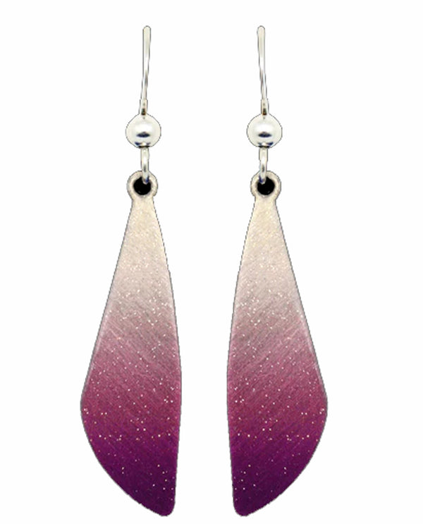 Long Pink Ombre Earring 2202 Silver