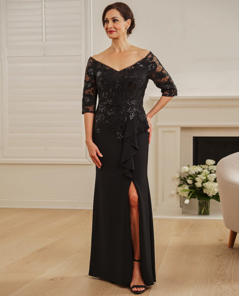 Jade Jasmine K248058N Sequin Lace Fit & Flare Jade Jasmine K248058N Sequin Lace Fit & Flare