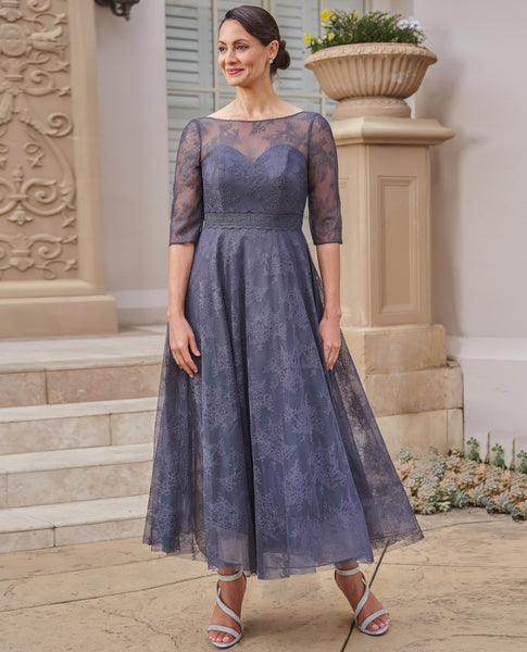 Jade Jasmine K248017**** Lace Elbow Sleeve Mid Length Jade Jasmine K248017**** Lace Elbow Sleeve Mid Length