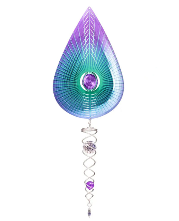 Purple Teardrop Mini Set Wind Spinner 762