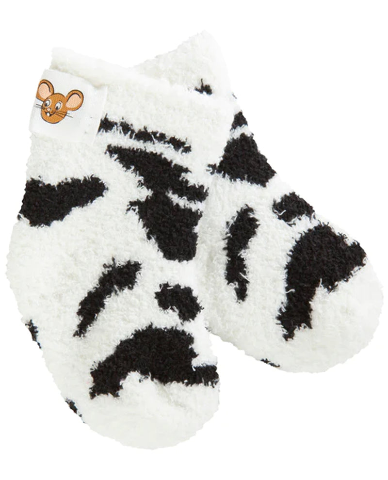 Worlds Softest Socks MCCZCRI Infant Snug Cozy Crew Black & White