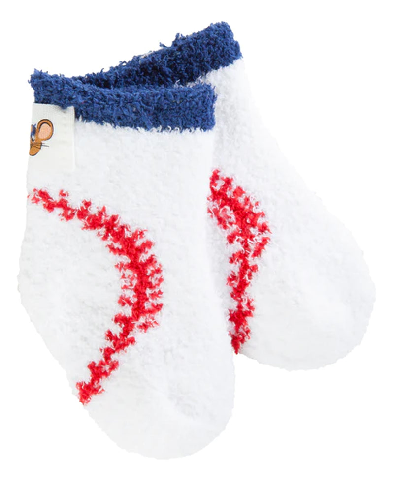 Worlds Softest Socks MCCZCRI Infant Snug Cozy Crew Red White Blue