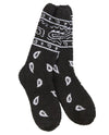 World's Softest Socks WSCZCRW-001 Bandana Black Cozy Crew