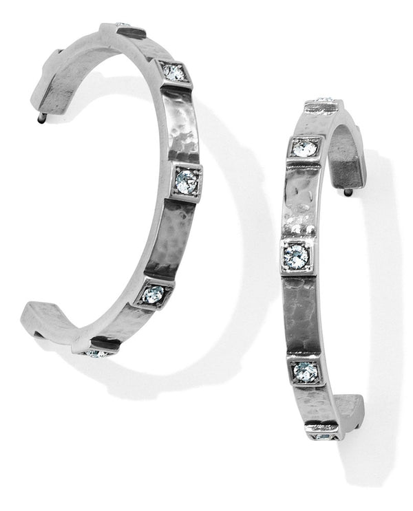 Brighton JA6901 Silver Meridian Zenith Station Hoop Earrings