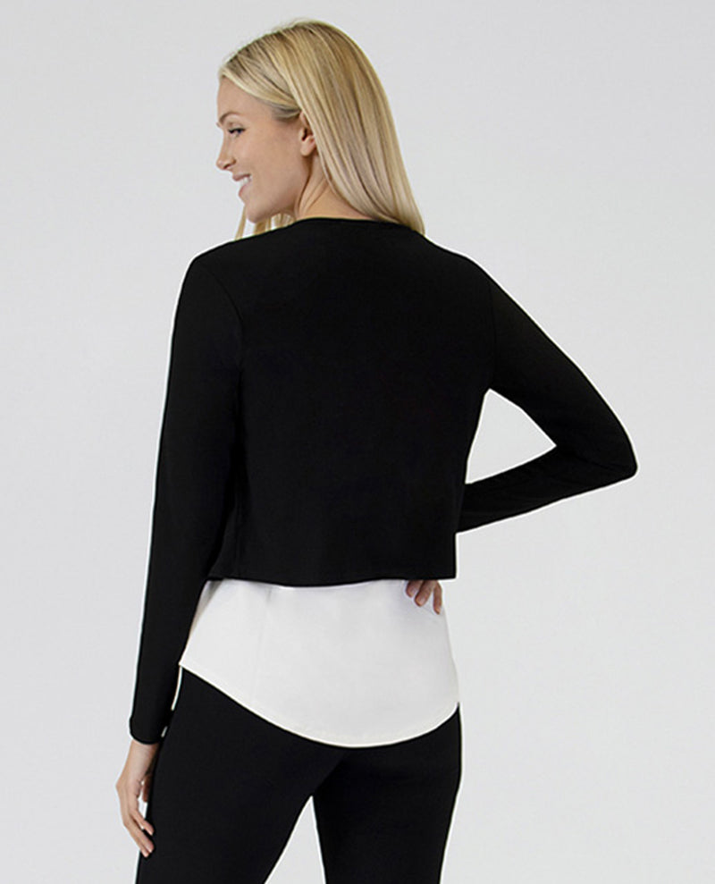 SYMPLI TRUNK SHOW 25114 CLIP SHRUG BLACK