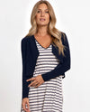 SYMPLI TRUNK SHOW 25114 CLIP SHRUG NAVY