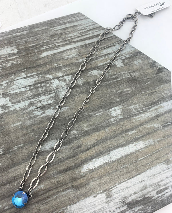 Rachel Marie Designs Harper Single Stone Pendant Ocean Delite
