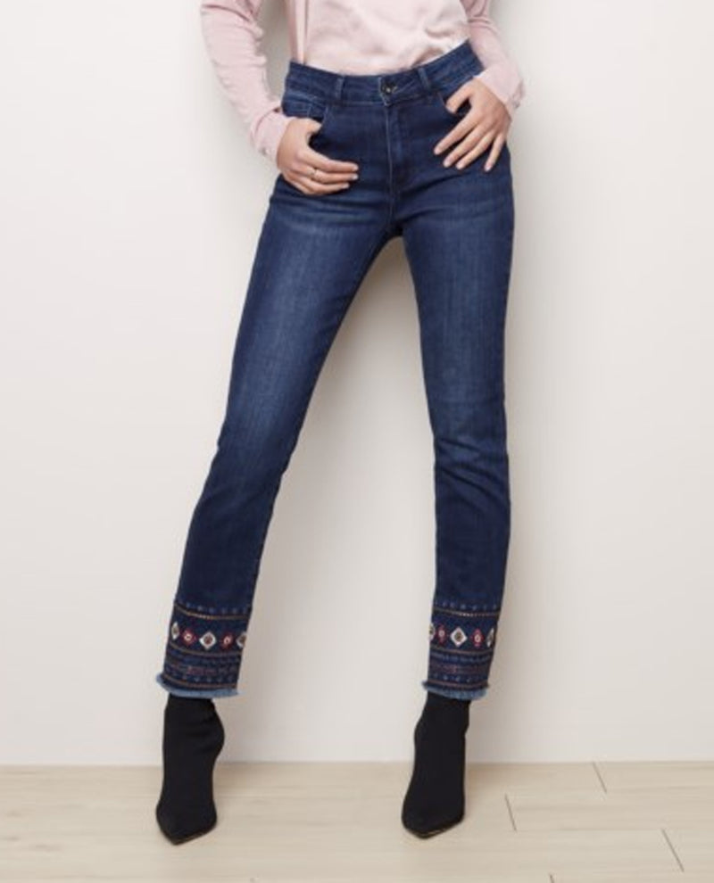 Charlie B C5377-431A Embroidered Cuff Jean