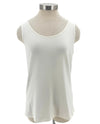 Multiples M32101TM Double Scoop Neck Solid Knit Top Ivory