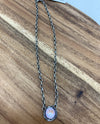 Rachel Marie Designs Rai Pendant Necklace Dusty Pink
