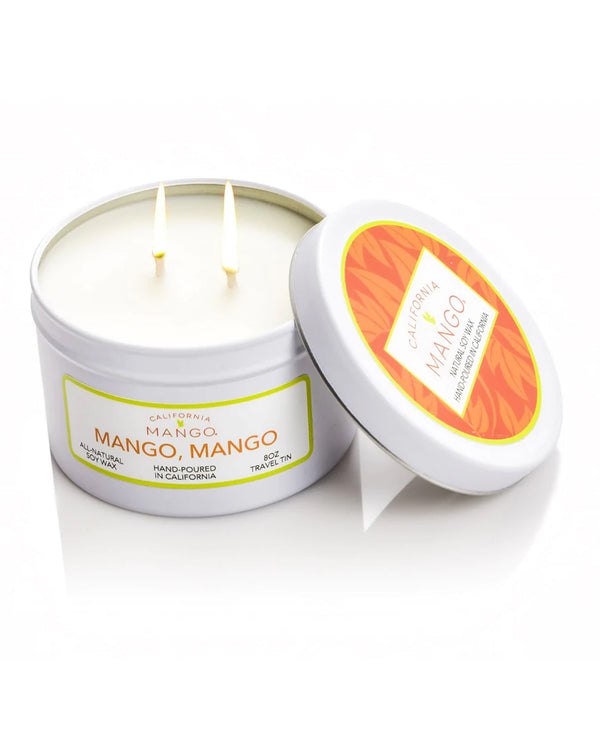 8 Oz Mango Candle Tin CM08CL