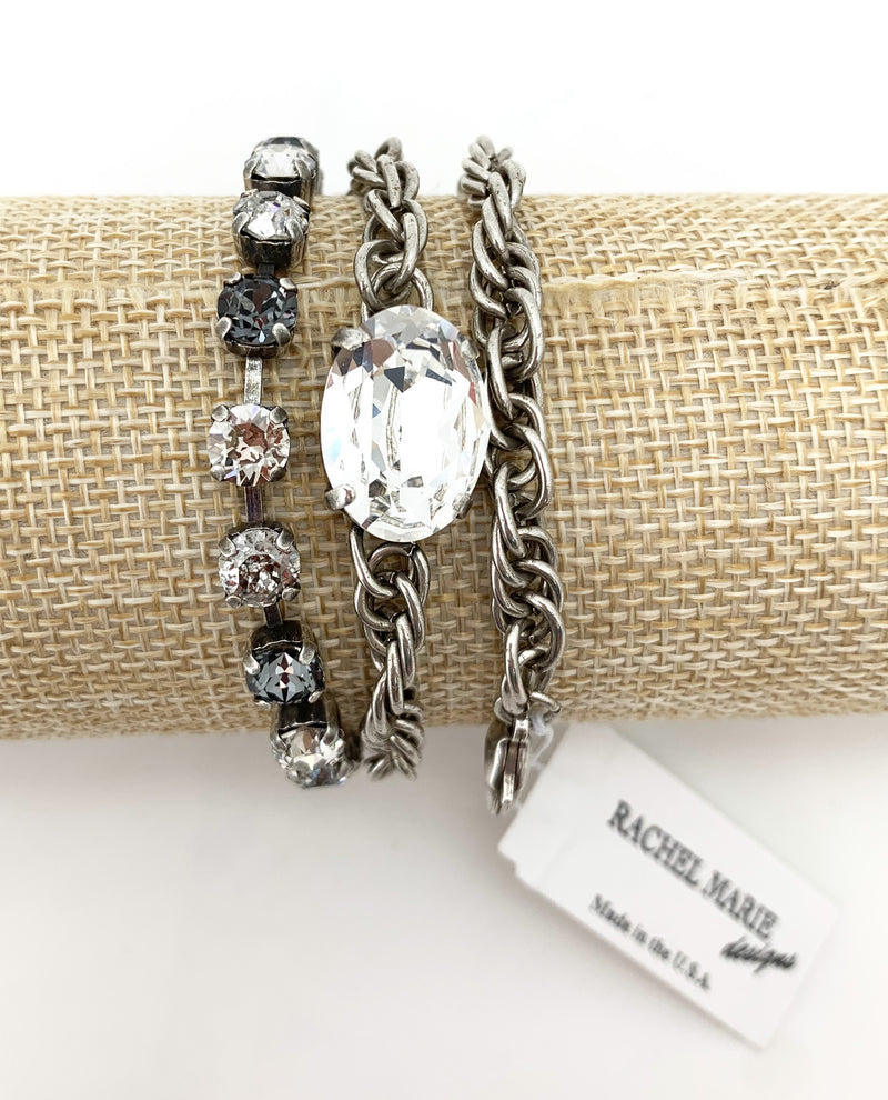 Rachel Marie Designs Susie Wrap Bracelet Silver Ombre SLVO