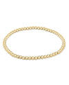 3Mm Bead Bracelet BCLG3 Gold