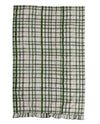 Ruffle Edge Tea Towel XM9842A Green & White