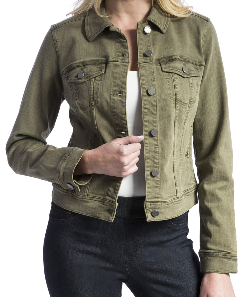 Liverpool LM1004WF Classic Jean Jacket Olive