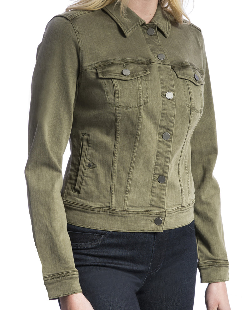 Liverpool LM1004WF Classic Jean Jacket Olive