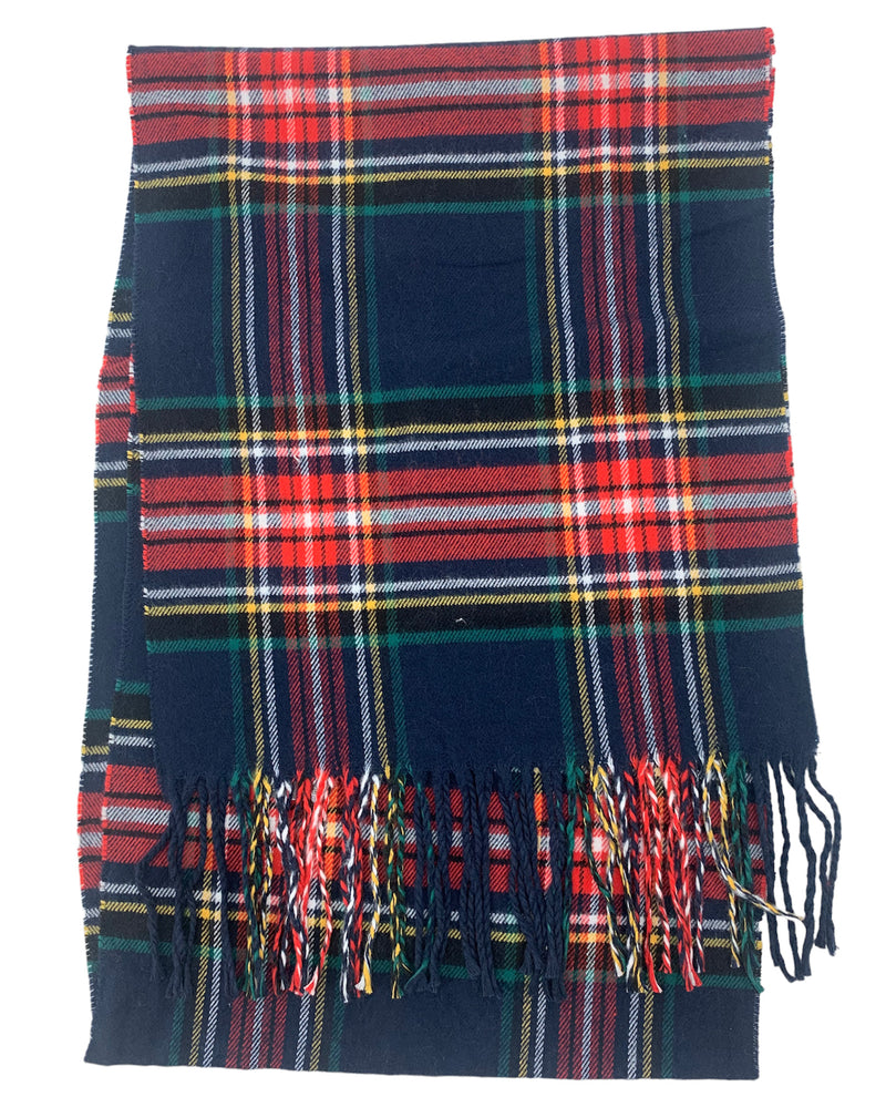 Navy/Red Plaid Scarf C131