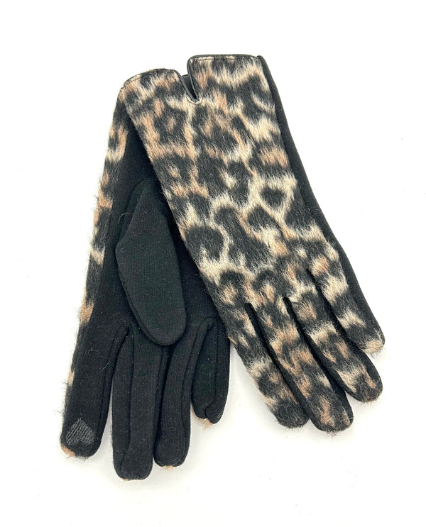 Leopard Print Glove GV106-4 Brown
