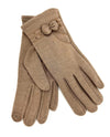 Bow & Bead Trim Glove GV019A Taupe