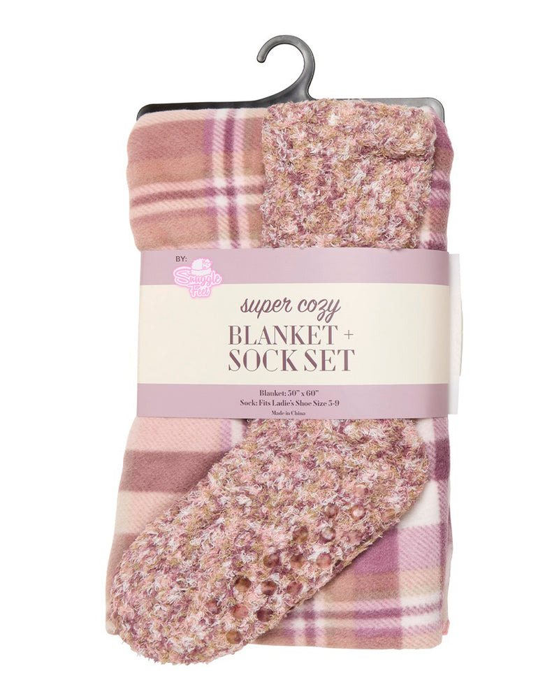 Sock & Blanket Set BLANKETSET Mauve