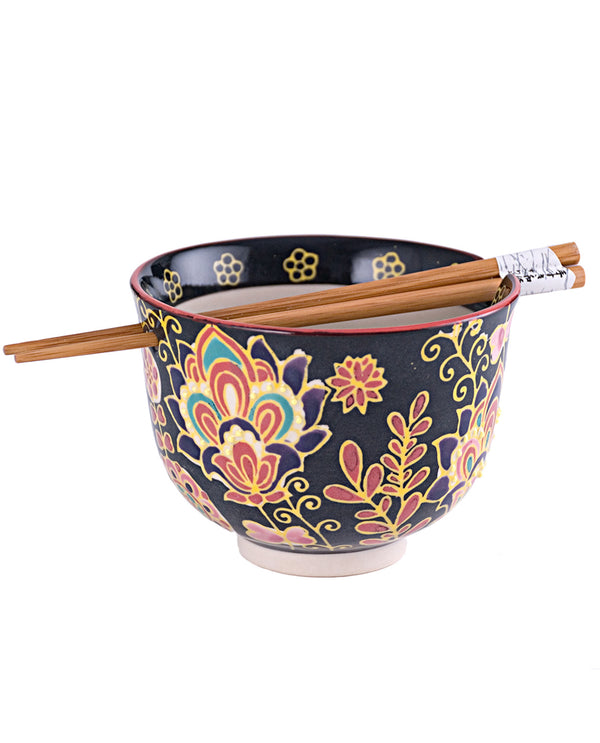 Bowl With Chopsticks SF525 Black