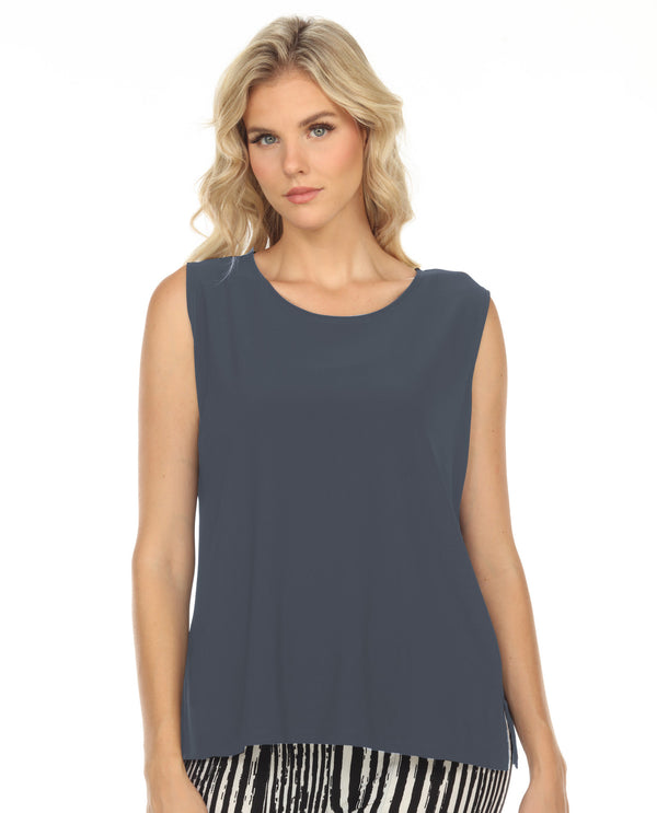 Solid Tank Top 9302 Charcoal