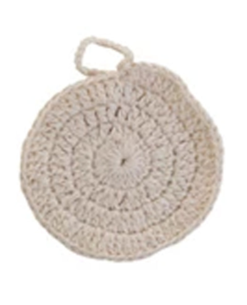 Set of 4 Crocheted Dish Scrubbies DF6847A White ROND