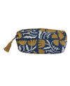 Cotton Flower Zip Pouch EM0590A Blue