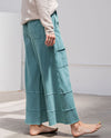 Easel EB41308 Mineral Knit Terry Wide Pant Teal
