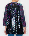 Long Sleeve Velvet & Sparkly Cardigan OLS-4628 Purple